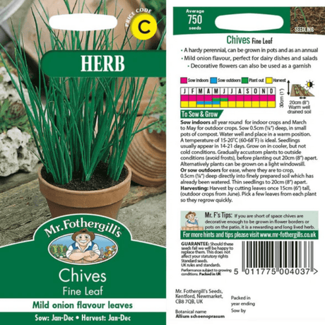 Chives Herb Seeds - Dandys Landscape Supplies