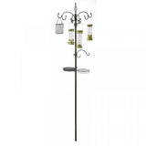 Complete Bird Dining Station, Garden Bird Feeding Station with 4 Feeders, 204cm Tall - Dandys Landscape Supplies