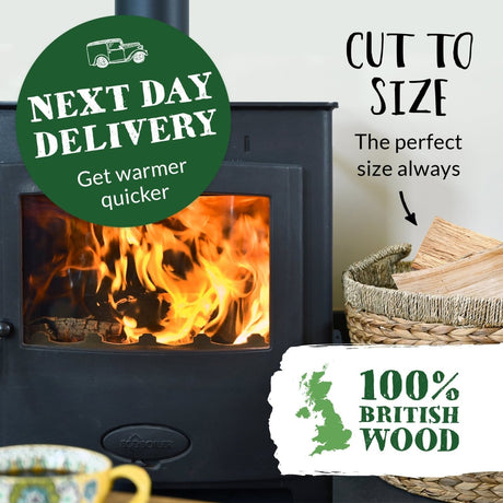 Fire Starter Kit. Kiln Dried Hardwood Logs, Kindling, Natural Firelighters and Matches - Dandys Landscape Supplies