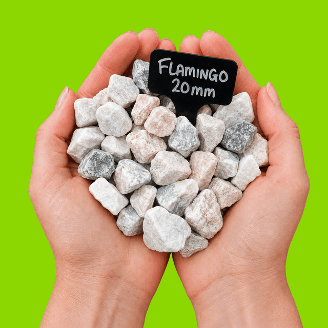 Flamingo Gravel Chippings 20mm - Dandys Landscape Supplies