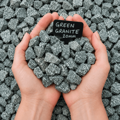 Green Granite Gravel Chippings - Dandys Landscape Supplies