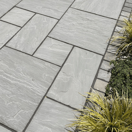 Grey Sandstone Natural Stone Paving - Dandy's Topsoil & Landscape Supplies