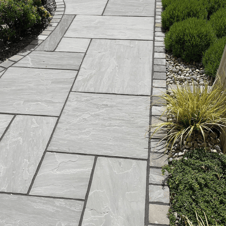 Grey Sandstone Natural Stone Paving - Dandy's Topsoil & Landscape Supplies