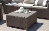 Keter California Taupe Rattan Coffee Table 68 x 68cm - Dandys Landscape Supplies