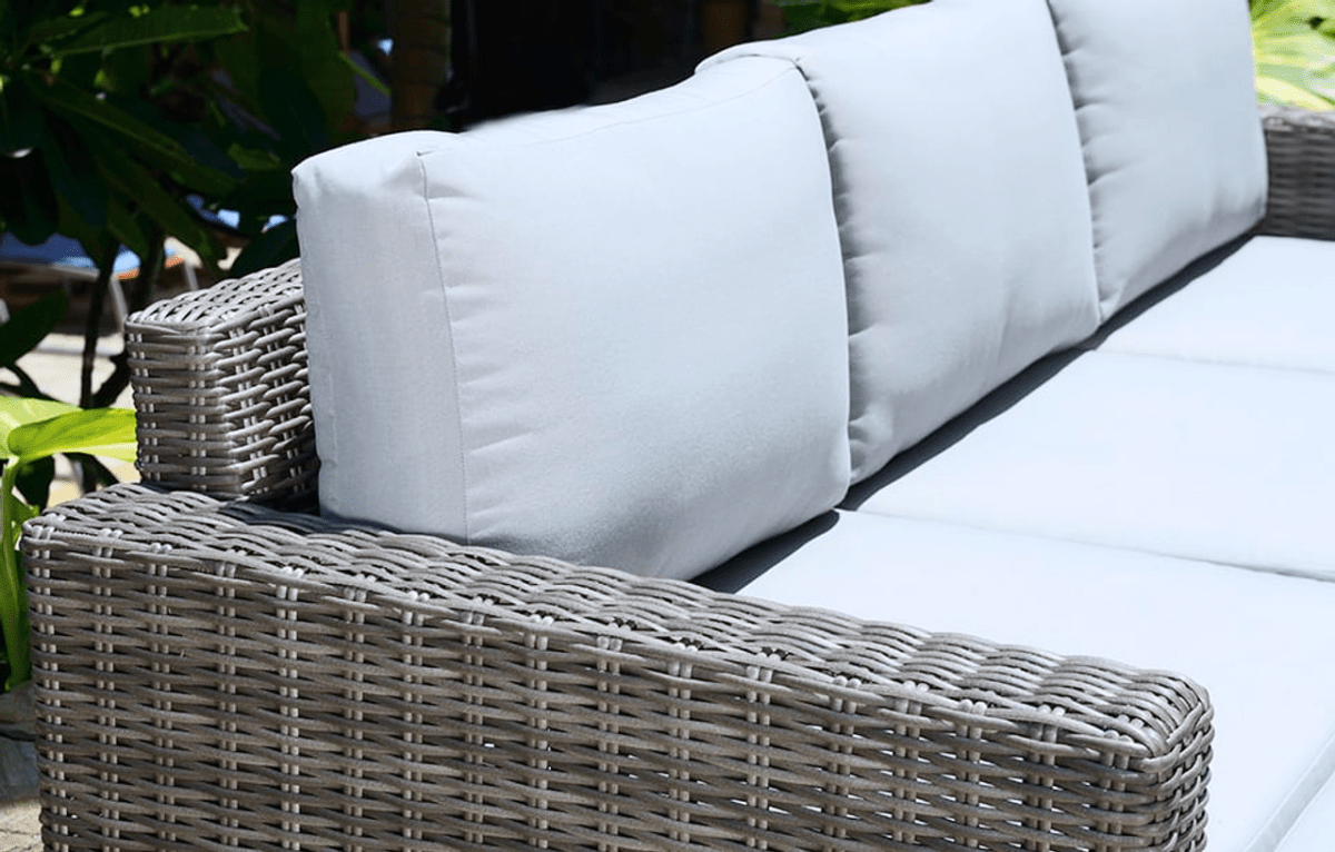 Marbella Grey 5 Seater Chaise Garden Sofa Set and Cushion Box Bundle - Dandys Landscape Supplies
