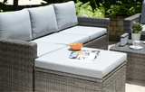 Marbella Grey 5 Seater Chaise Garden Sofa Set and Cushion Box Bundle - Dandys Landscape Supplies