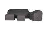 Marbella Grey 5 Seater Chaise Garden Sofa Set, Cover and Cushion Box Bundle - Dandys Landscape Supplies