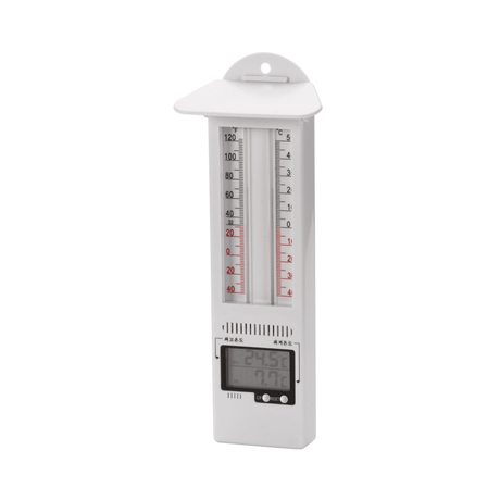 Max Min Thermometer with Analogue and Digital Display, Indoor and Greenhouse Temperature Monitor - Dandys Landscape Supplies