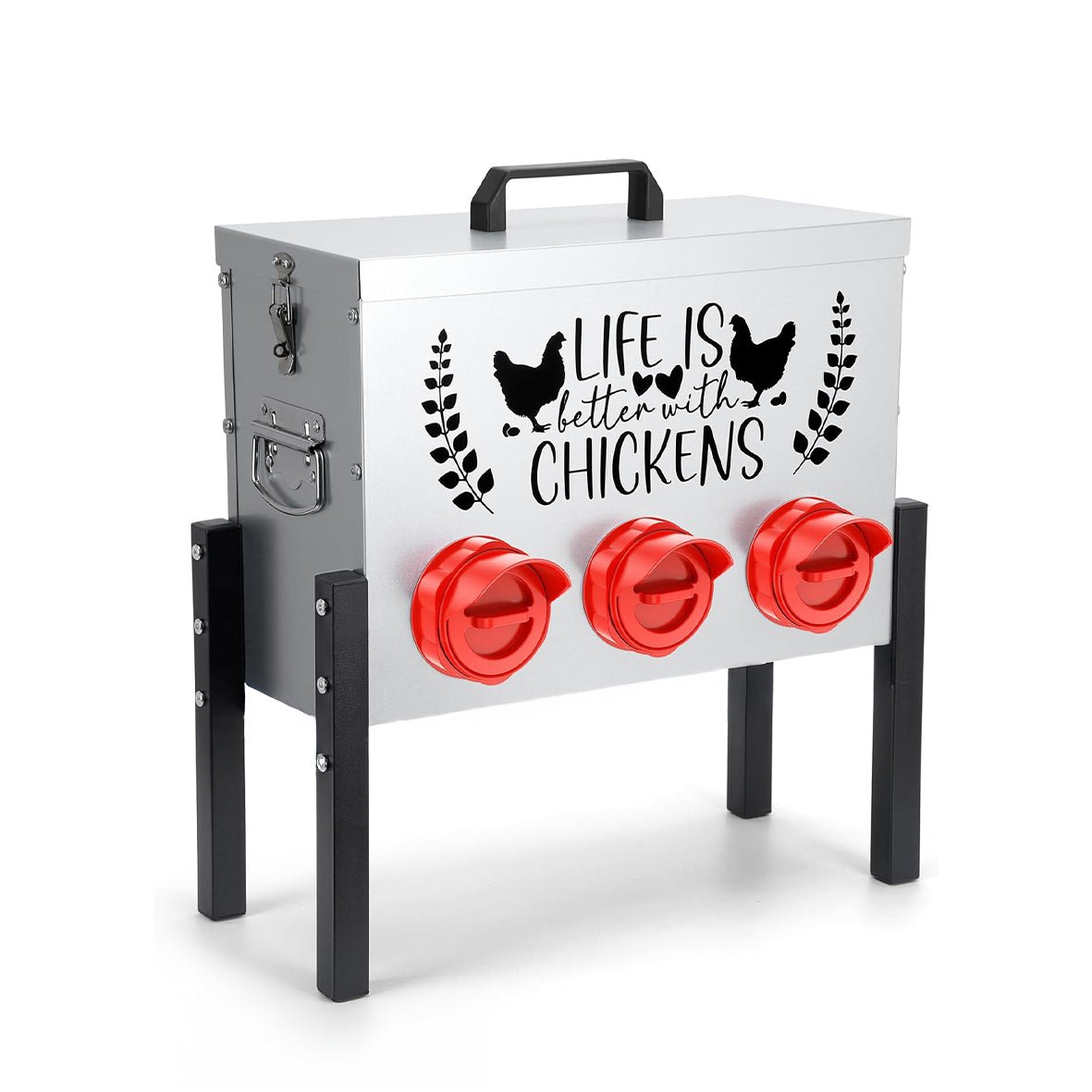 Metal Chicken Feeder – Stylish, Durable & Convenient - Dandys Landscape Supplies