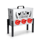 Metal Chicken Feeder – Stylish, Durable & Convenient - Dandys Landscape Supplies