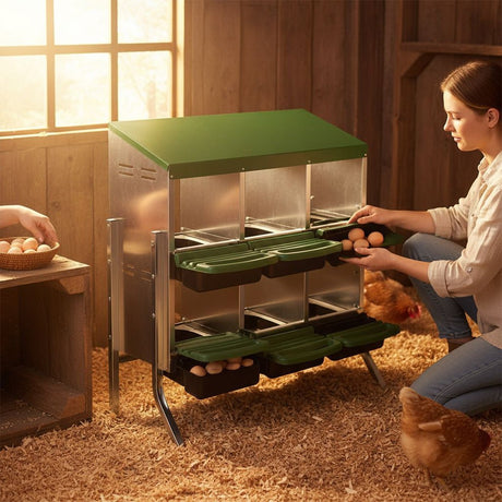 Metal Chicken Nest Box – Sturdy, Hygienic & Organised - Dandys Landscape Supplies