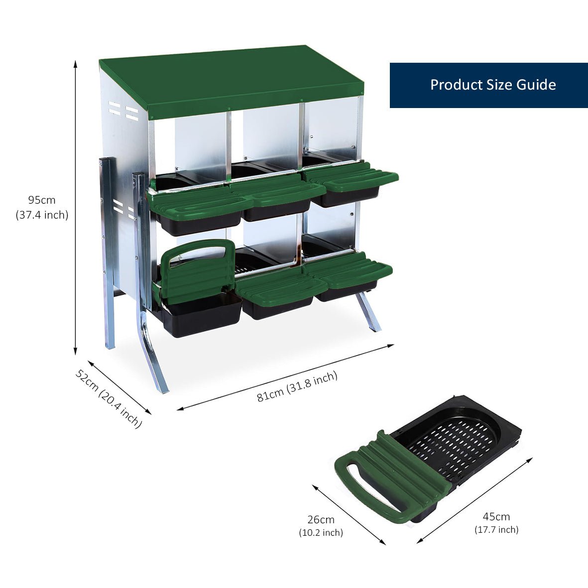 Metal Chicken Nest Box – Sturdy, Hygienic & Organised - Dandys Landscape Supplies