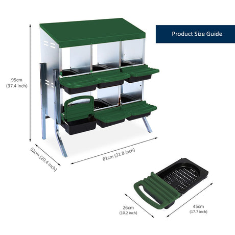 Metal Chicken Nest Box – Sturdy, Hygienic & Organised - Dandys Landscape Supplies