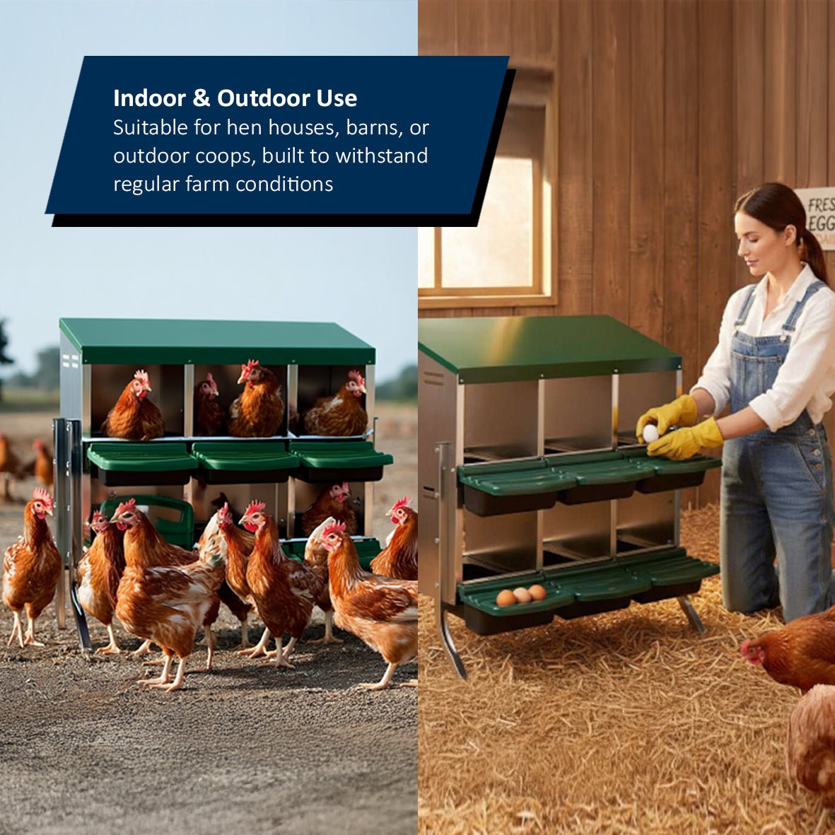 Metal Chicken Nest Box – Sturdy, Hygienic & Organised - Dandys Landscape Supplies