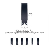 Metal Garden Border Edging – Saw-Tooth Spikes, Pack of 5 - Dandys Landscape Supplies
