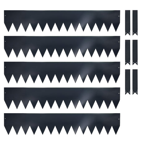 Metal Garden Border Edging – Saw-Tooth Spikes, Pack of 5 - Dandys Landscape Supplies