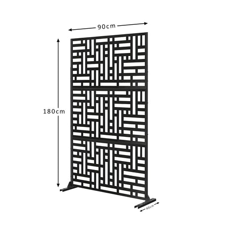 Metal Indoor/Outdoor Privacy Screen 90cm x 180cm - Maze - Dandys Landscape Supplies