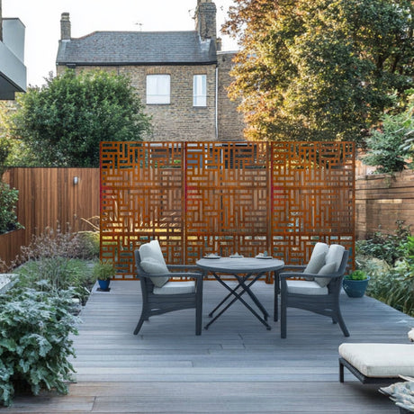 Metal Indoor/Outdoor Privacy Screen 90cm x 180cm - Maze - Dandys Landscape Supplies