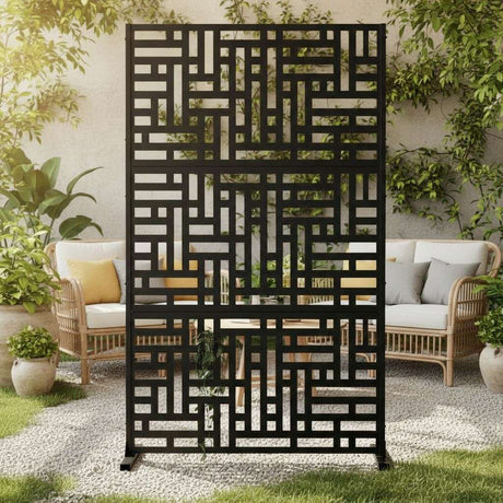 Metal Indoor/Outdoor Privacy Screen 90cm x 180cm - Maze - Dandys Landscape Supplies