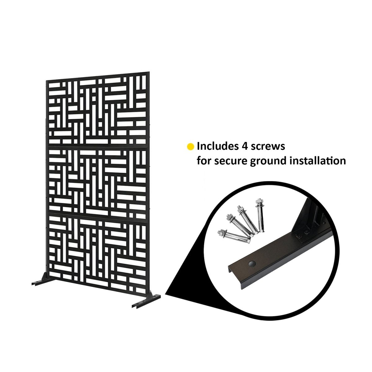 Metal Indoor/Outdoor Privacy Screen 90cm x 180cm - Maze - Dandys Landscape Supplies