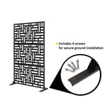 Metal Indoor/Outdoor Privacy Screen 90cm x 180cm - Maze - Dandys Landscape Supplies