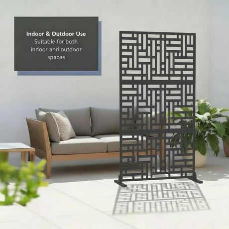 Metal Indoor/Outdoor Privacy Screen 90cm x 180cm - Maze - Dandys Landscape Supplies