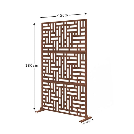 Metal Indoor/Outdoor Privacy Screen 90cm x 180cm - Maze - Dandys Landscape Supplies