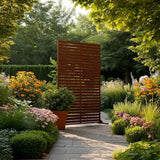 Metal Indoor/Outdoor Privacy Screen 90cm x 180cm - Slats - Dandys Landscape Supplies