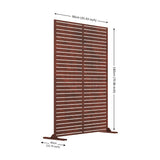Metal Indoor/Outdoor Privacy Screen 90cm x 180cm - Slats - Dandys Landscape Supplies