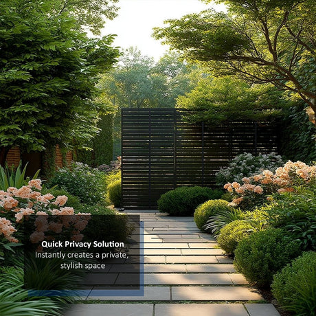 Metal Indoor/Outdoor Privacy Screen 90cm x 180cm - Slats - Dandys Landscape Supplies
