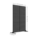 Metal Indoor/Outdoor Privacy Screen 90cm x 180cm - Slats - Dandys Landscape Supplies