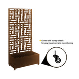 Metal Indoor/Outdoor Privacy Screen with Plant Pot - 90cm x 180cm - Dandys Landscape Supplies