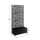 Metal Indoor/Outdoor Privacy Screen with Plant Pot - 90cm x 180cm - Dandys Landscape Supplies
