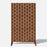 Metal Indoor/Outdoor Privacy Screen with Stand 120cm x 180cm - Squares - Dandys Landscape Supplies