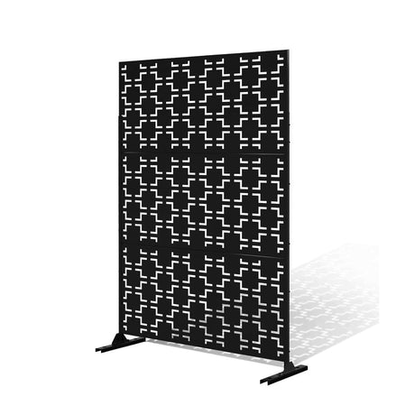 Metal Indoor/Outdoor Privacy Screen with Stand 120cm x 180cm - Squares - Dandys Landscape Supplies