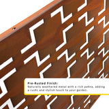 Metal Indoor/Outdoor Privacy Screen with Stand 120cm x 180cm - Squares - Dandys Landscape Supplies
