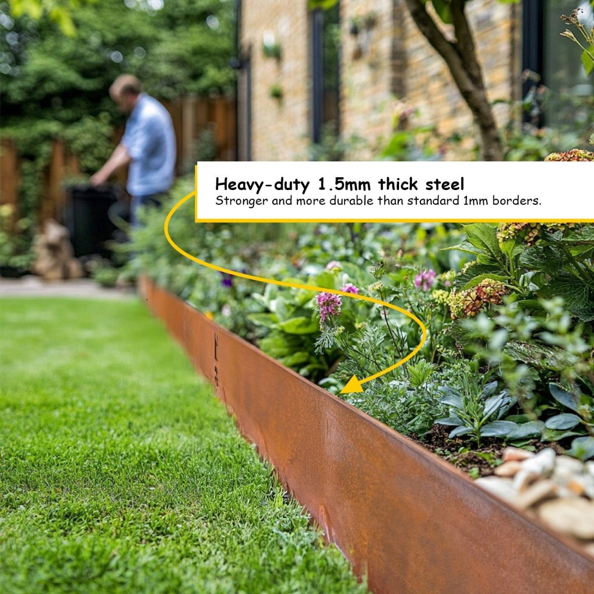Metal Lawn Edging Garden Border - Dandys Landscape Supplies