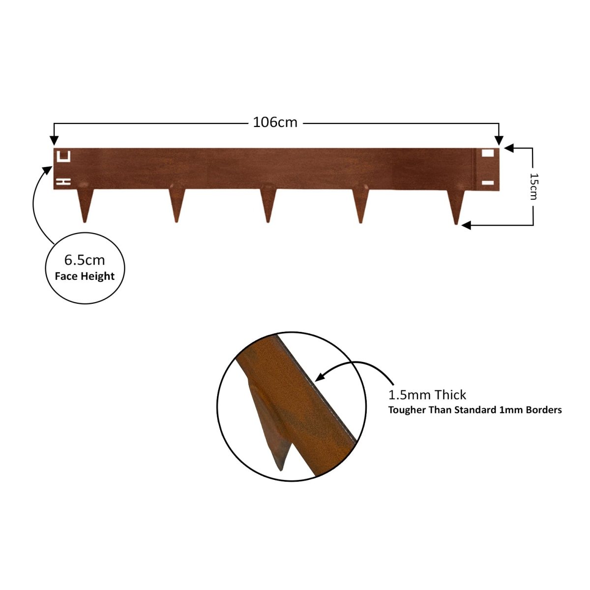 Metal Lawn Edging Garden Border - Dandys Landscape Supplies