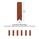 Metal Lawn Edging Garden Border with Pegs - 5 Pieces - Dandys Landscape Supplies