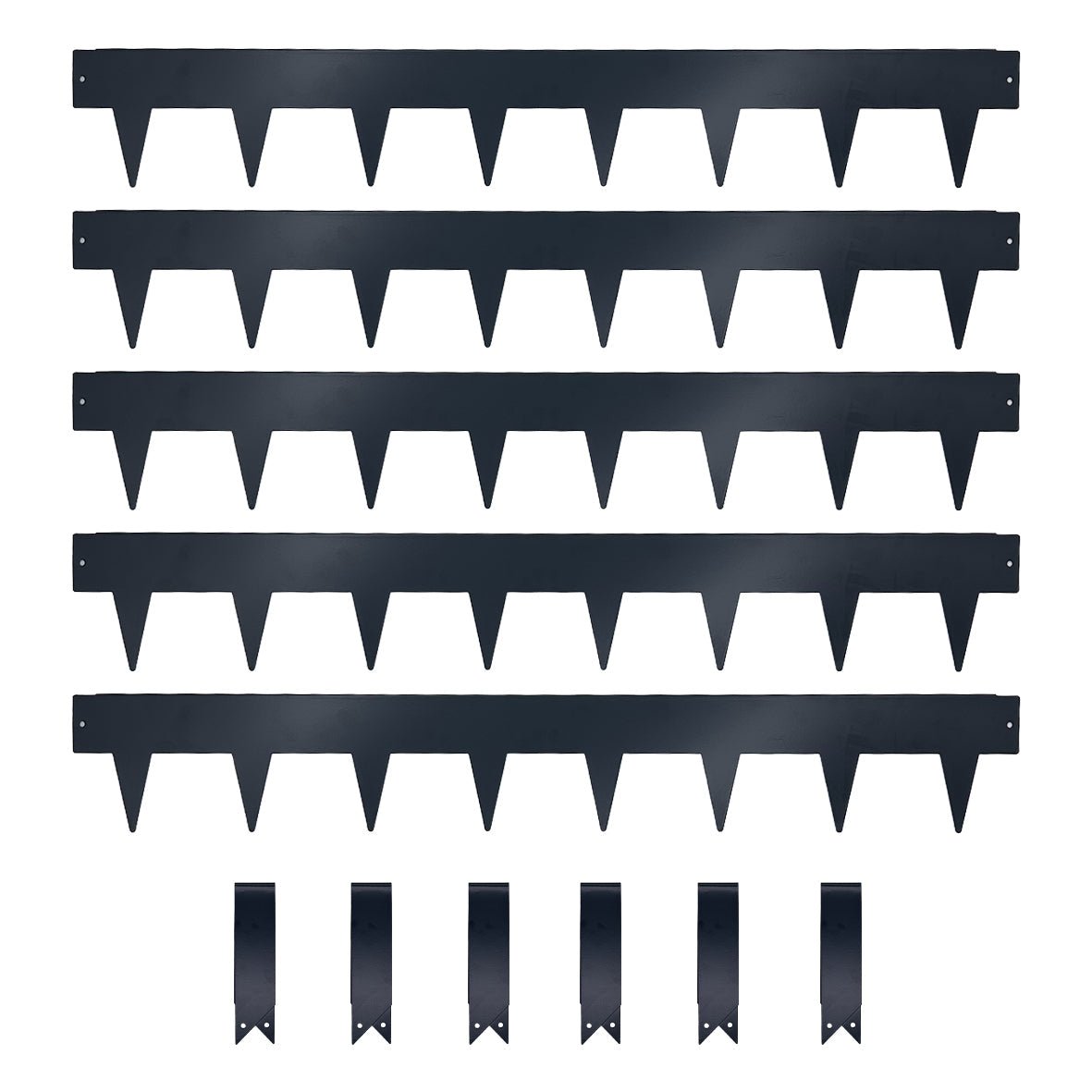 Metal Lawn Edging Garden Border with Pegs - 5 Pieces - Dandys Landscape Supplies