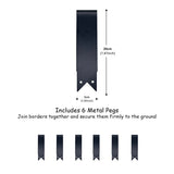 Metal Lawn Edging Garden Border with Pegs - 5 Pieces - Dandys Landscape Supplies