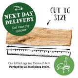Oak Little Logs Starter Kit For Mini Pizza Ovens. 3 Boxes Little Logs, Natural Firelighters and Matches - Dandys Landscape Supplies