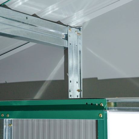 Outsunny 12.5 x 11.1ft Steel Sliding Door Storage Shed - Green - Dandys Landscape Supplies
