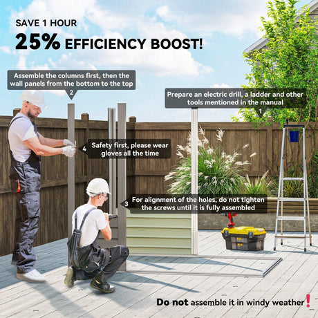 Outsunny 4 x 6ft Galvanised Metal Garden Shed, with Locking Door - Grey - Dandys Landscape Supplies