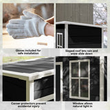 Outsunny 5' x 3' Garden Shed with Floor, Outdoor Storage Shed with Lockable Door, Window and Vent, Black - Dandys Landscape Supplies