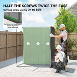 Outsunny 5 x 3.5ft Metal Garden Storage Shed with Effortless Assembly and 2 Pairs of Gloves, Waterproof Outdoor Shed, Dark Grey - Dandys Landscape Supplies