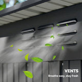 Outsunny 5 x 3.5ft Metal Garden Storage Shed with Effortless Assembly and 2 Pairs of Gloves, Waterproof Outdoor Shed, Light Grey - Dandys Landscape Supplies