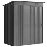 Outsunny 5 x 3.5ft Metal Garden Storage Shed with Effortless Assembly and 2 Pairs of Gloves, Waterproof Outdoor Shed, Light Grey - Dandys Landscape Supplies