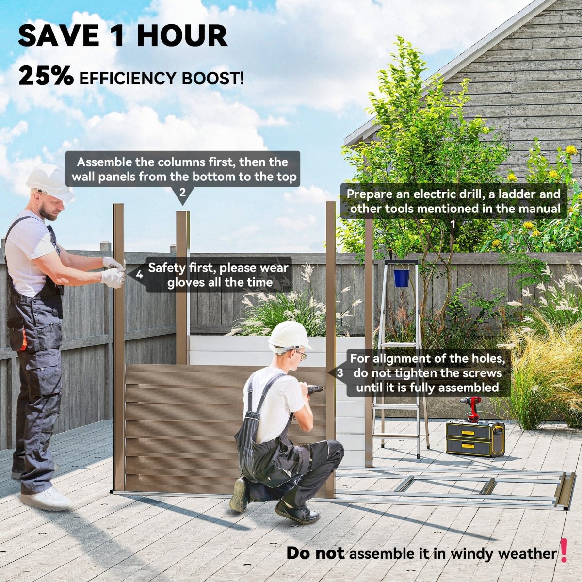 Outsunny 5 x 9ft Galvanised Metal Garden Shed with Foundation Kit, Outdoor Lean-to Shed, Tool Storage House with Lockable Doors, Gloves and 2 Air Vents for Patio, Garden, Brown - Dandys Landscape Supplies