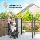 Outsunny 5.3 x 8.5ft Galvanised Steel Garden Shed, Metal Shed with Roof Windows, Leakage Holes and Lockable Wide Door for Outdoor Patio Tool Storage - Dandys Landscape Supplies